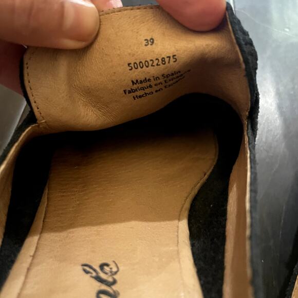 Free People At Ease Snakeskin Suede Leather Mules Slip Ons Women's Size 39 - Picture 5 of 6